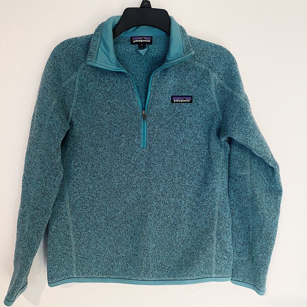 Patagonia Better Sweater 1/4 zip women’s jacket in atoll blue size small